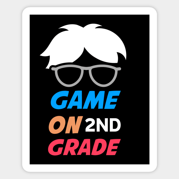 ame on grade 2ND shirt- Back To School-Video Game2nd Grade Level Video Game Sticker by CoolFuture